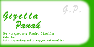 gizella panak business card